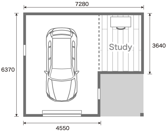 ガレージ＆小部屋